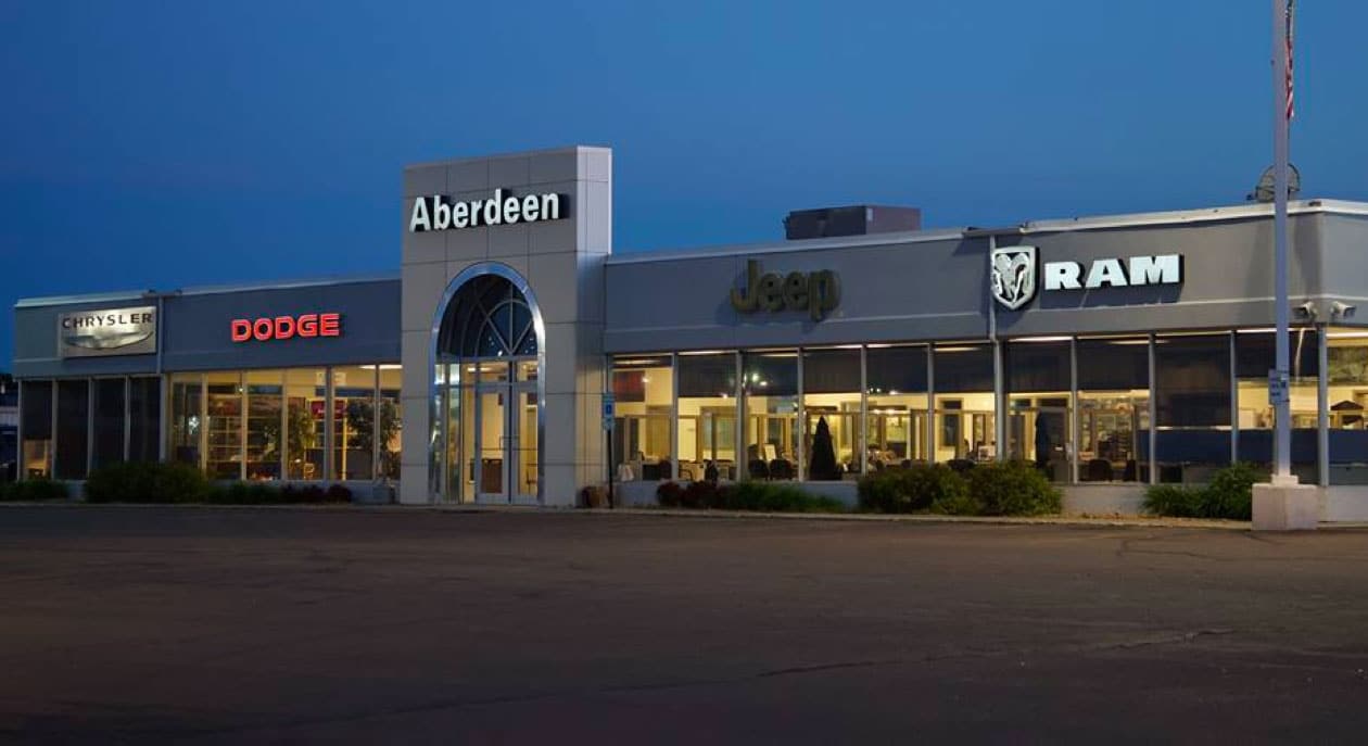 front of dealership